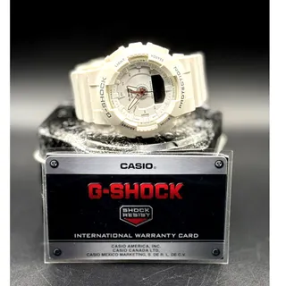 Photo of Casio G-Shock GMAS130-7A Unisex White Analog Digital Step Tracker Watch 