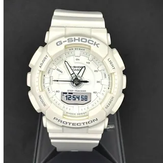 Photo of Casio G-Shock GMAS130-7A Unisex White Analog Digital Step Tracker Watch 