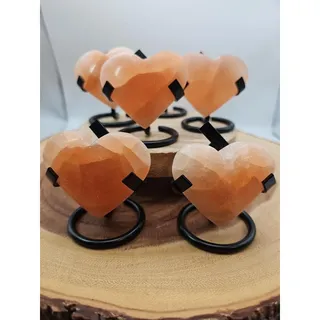 Photo of Peach Selenite Palm Stone W/stand 1each
