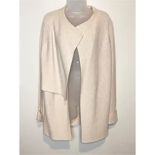 Photo of VINCE Wool Cashmere Ribbed Open Front Cardigan Sweater Ivory Cream M