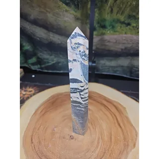 Photo of Zebra Stone Tower 443g 8in Tall