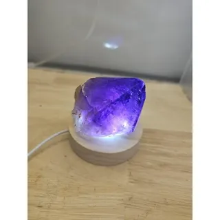 Photo of Top .64lb natural amethyst backbone Scepter mineral specimen earth healing.W/ Led
