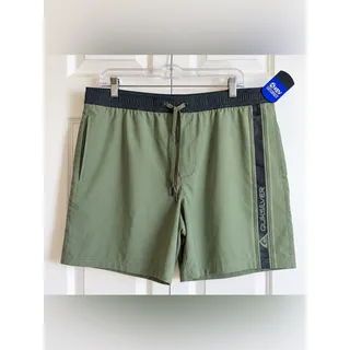 Photo of Quiksilver Men’s Medium Green Volley Swim Shorts Boardshorts NWT