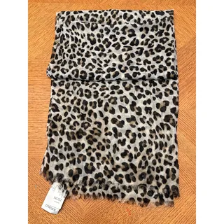 Photo of Chico’s Royal Leopard Oblong New Scarf Brown Tan Animal Print Convertible