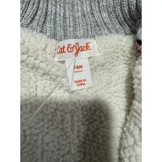 Photo of  NWT Cat & Jack Toddler Boys Buffalo Check Sherpa-Lined Zip-Up Jacket - Size 18M - Red/Black
