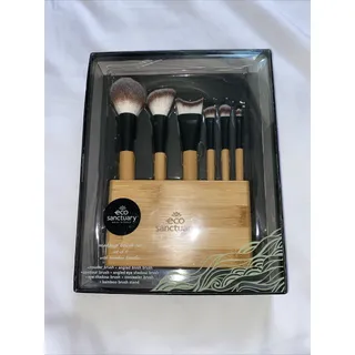 Photo of Eco Sanctuary Makeup Brush Set Of 6 & Holder( Bamboo Brush Stand) Black