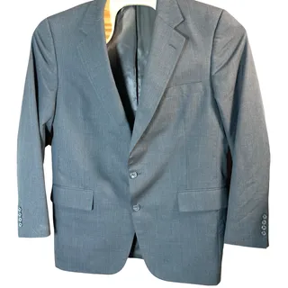 Photo of Vtg Jos A Bank Wool Blazer Glen Plaid 42L Sport Jacket Coat 80s Size tag missing