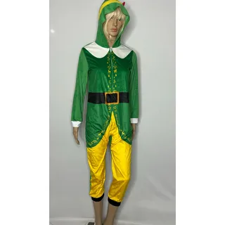 Photo of Elf Movie Buddy the Elf Kids Hooded Christmas Pajama Jumpsuit L 10/12 NWT