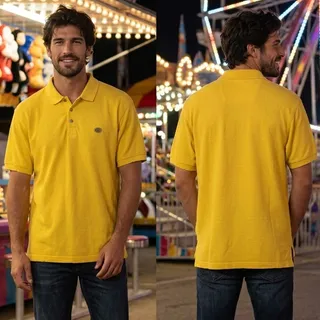 Photo of Coloursport Alexander Julian Vintage Shirt Mens L Yellow Short Sleeve Polo 42 44