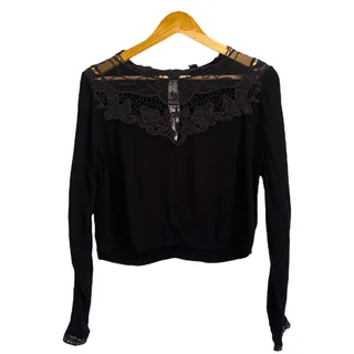 Photo of Forever 21 L lace cutout back long sleeve top y2k boho