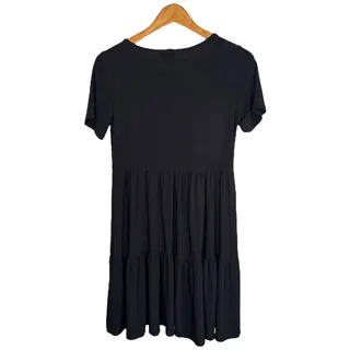 Photo of Nicole Miller black tiered babydoll dress XS short sleeve