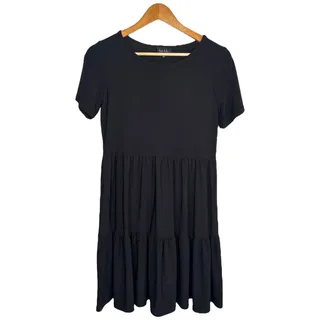 Photo of Nicole Miller black tiered babydoll dress XS short sleeve