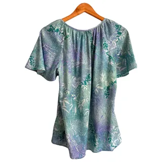 Photo of Vintage Teddi Floral Batwing Blouse – Tie Neck Cottagecore