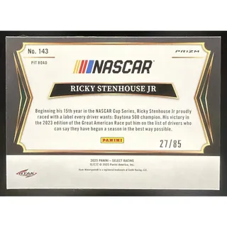 Photo of 2025 Panini Select Ricky Stenhouse Jr #143 Pit Road Purple Prizm 27/85