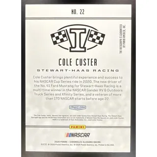 Photo of 2020 Panini Chronicles Cole Custer #22 Illusions Auto 13/25 RC