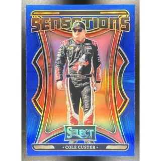 Photo of 2025 Panini Select Cole Custer #22 Sensations Blue Prizm 6/49