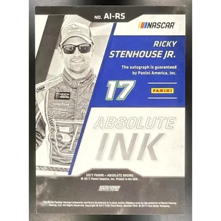 Photo of 2017 Panini Absolute Ricky Stenhouse Jr. #AI-RS Ink Spectrum Red 16/25