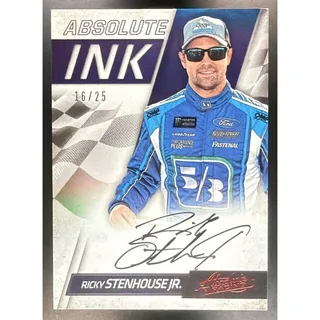 Photo of 2017 Panini Absolute Ricky Stenhouse Jr. #AI-RS Ink Spectrum Red 16/25
