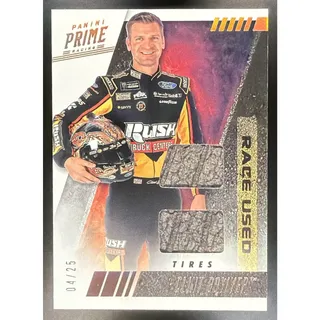Photo of 2019 Panini Prime Clint Bowyer #RUD-CB Race Used Duals Tires Holo Gold 4/25