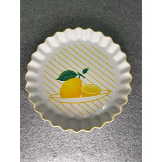 Photo of Vintage Mikasa Ultra Ceram Bake Serve Lemons Quiche Tart Dish UP013 Japan 9 inch