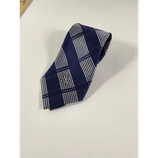 Photo of Eagles Wings New York Yankees MLB Necktie Navy Silver Plaid Woven Polyester