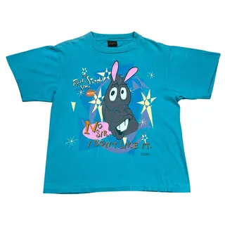 Photo of Vintage 1992 Nickelodeon Ren & Stimpy Mr. Horse No Sir I Don’t Like It TV Show Promo Tee