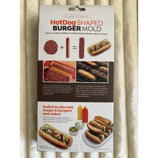 Photo of Mobi HotDog Shaped Burger Mold NEW Grilled Hot Dog Burgers