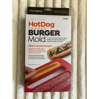 Photo of Mobi HotDog Shaped Burger Mold NEW Grilled Hot Dog Burgers