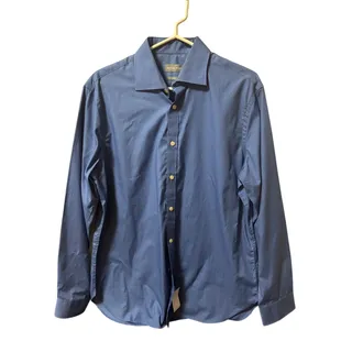 Photo of Michael Kors Men's Slim Fit Blue Long-Sleeve Dress Shirt L 16 1/2 34/35 NEW