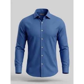 Photo of Michael Kors Men's Slim Fit Blue Long-Sleeve Dress Shirt L 16 1/2 34/35 NEW