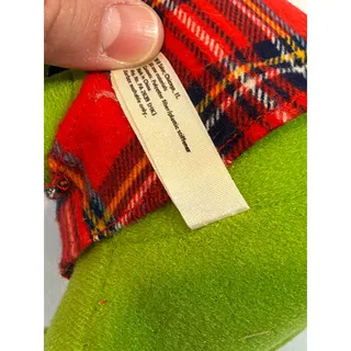 Photo of Henson Vintage 1987 Baby Kermit Frog Plush 8" Plaid Jacket Santa McDonalds Toy