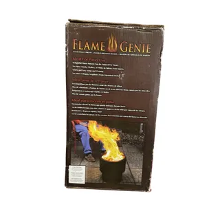 Photo of FLAME GENIE FG-16 Steel Alloy Wood Pellet Fire Pit Black Modern & Storage Tote