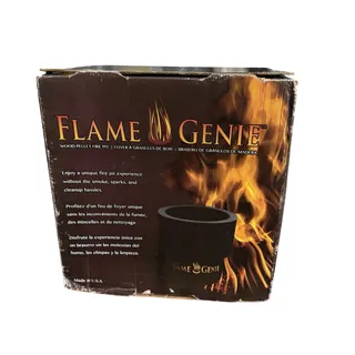 Photo of FLAME GENIE FG-16 Steel Alloy Wood Pellet Fire Pit Black Modern & Storage Tote