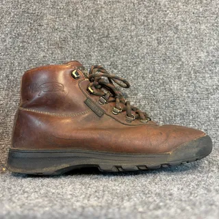 Photo of Vintage Vasque Brown Leather Waterproof Gore-Tex Hiking Boots Mens 8.5W Wide