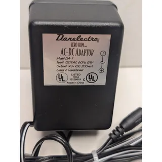 Photo of Danelectro DA-1 Zero Hum AC DC Adapter 9.6V 200mA Guitar Pedal Power Supply