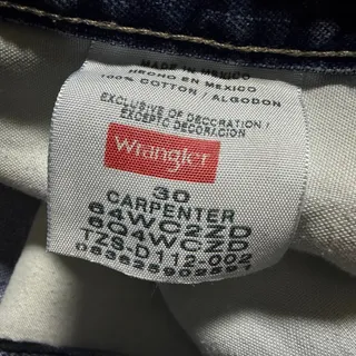 Photo of Y2K Wrangler Carpenter Jorts Denim Shorts Baggy Blue Mens 30