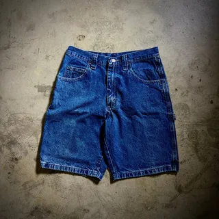 Photo of Y2K Wrangler Carpenter Jorts Denim Shorts Baggy Blue Mens 30