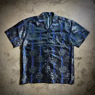 Photo of Y2K Street Culture Japanese Archive Camp Shirt Rayon Black XL