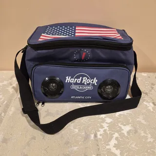 Photo of Hard Rock Atlantic City Insulated Patriotic Cooler Built in Bluetooth Speakers