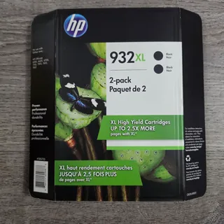 Photo of Genuine HP 932XL Black Ink Cartridges 2-Pack High Yield New