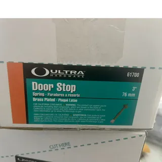 Photo of 50 PACK ULTRA HARDWARE 3" BRASS SPRING DOOR STOPPER NIB