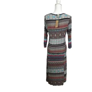 Photo of American Rag Women's Sedona Dress Multicolor 3/4 Sleeve Boho Western Large NWT