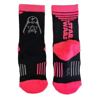 Photo of Star Wars Darth Vader Youth Crew Socks Black & Pink NWT 13Y - 3Y