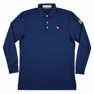 Photo of Holderness & Bourne Abbott Polo Shirt Mens Large Navy Long Sleeve Golf Stretch