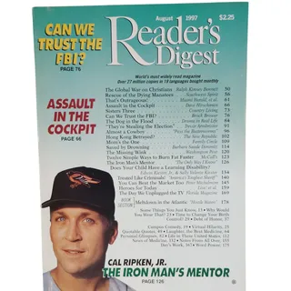 Photo of Reader's Digest August 1997 Cal Ripken Jr. Iron Man's Mentor Vintage Magazine