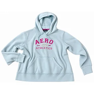Photo of Aéropostale Aero Athletics Blue Pullover Fleece Hoodie Logo Pockets Teen L