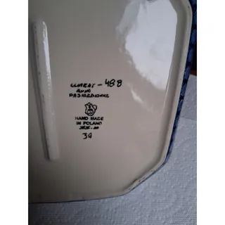 Photo of Vtg Boleslawlec Polish Octagonal 10.5 " Baking Dish (3284)
