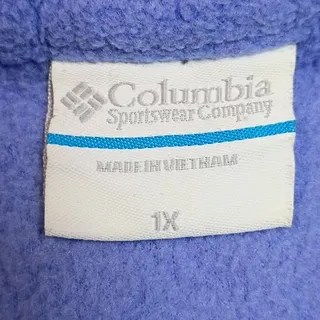 Photo of Cozy Columbia 1X Light Purple Full-Zip Fleece Jacket 1x