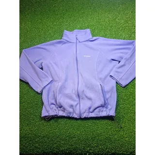Photo of Cozy Columbia 1X Light Purple Full-Zip Fleece Jacket 1x