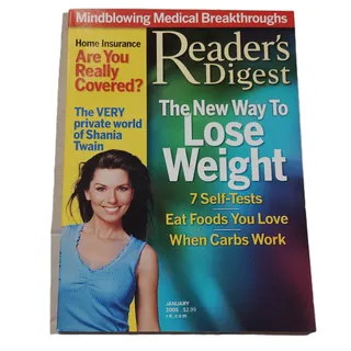 Photo of Reader's Digest January 2005 Shania Twain New Way to Lose Weight Magazine